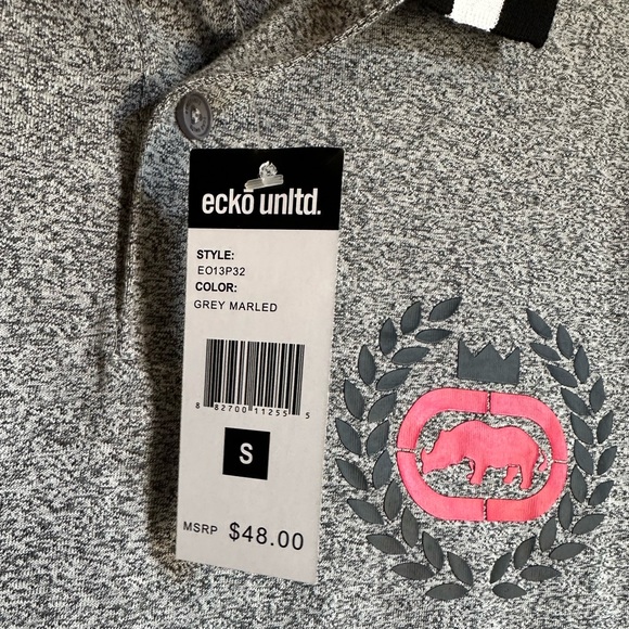 Ecko Unltd. Mark grey polo shirt size small menswear - Picture 6 of 9